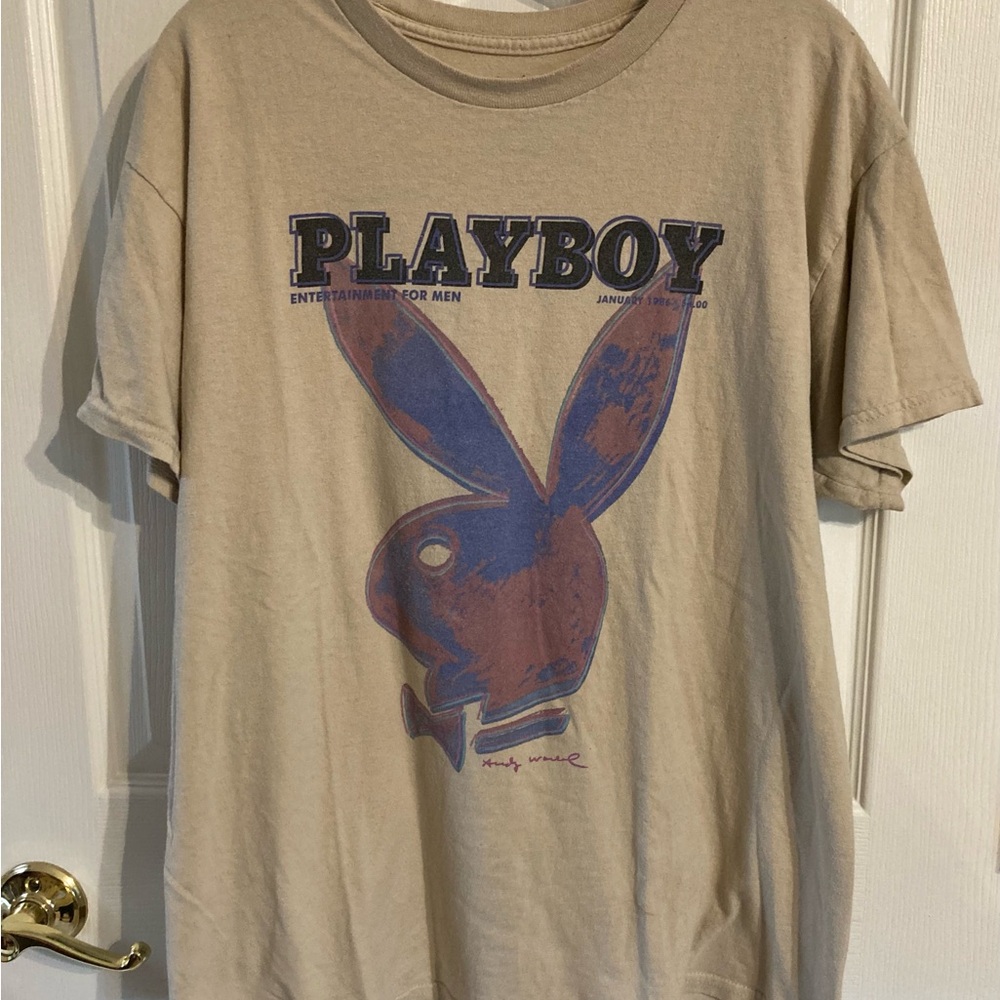 Playboy Tan Cotton Tee